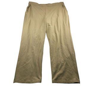 L.L. Bean Pull On Pants Size XL Petite Straight Leg Tan